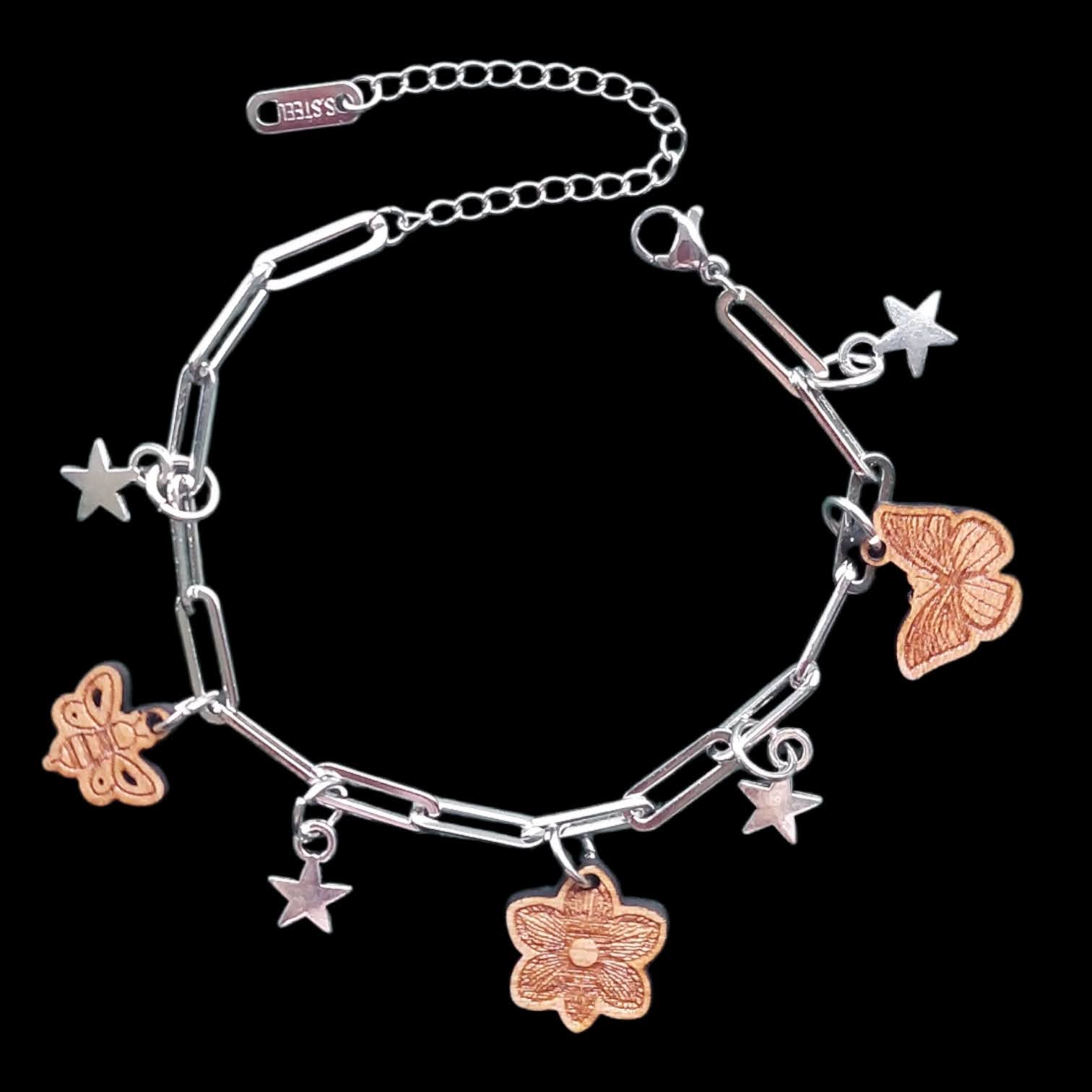 Bracelet argenté breloques – Image 2