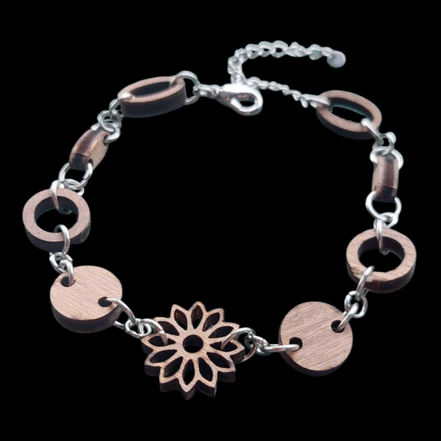 Bracelet bois fleur – Image 2