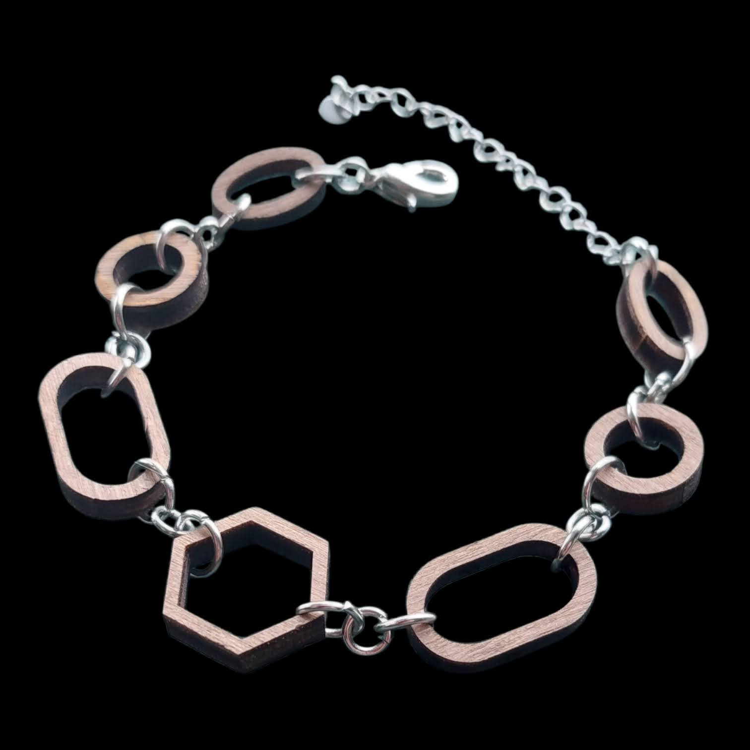 Bracelet bois asymétrique – Image 2